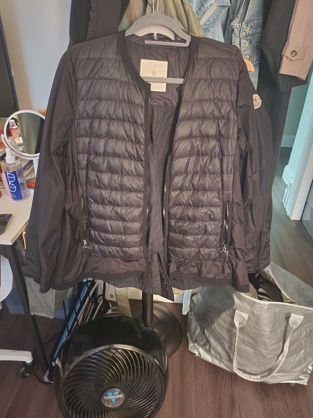 Moncler women’s Black Quilted Lightweight Puffer Jacket